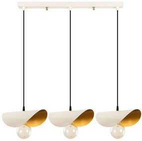 Φωτιστικό Οροφής - Ράγα Sivani 536NTD1146 80x17x106cm 3xE27 40W White-Gold Opviq