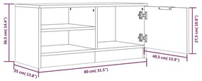 ΈΠΙΠΛΑ ΤΗΛΕΟΡΑΣΗΣ 2 ΤΕΜ. ΓΚΡΙ SONOMA 80X35X36,5 ΕΚ. ΕΠΕΞ. ΞΥΛΟ 817120