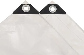 vidaXL Μουσαμάς Λευκός 5 x 6 μ. 650 γρ./μ.²