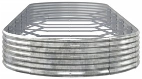 vidaXL Ζαρντινιέρα Ασημί 450x140x36 εκ. Γαλβανισμένος χάλυβας