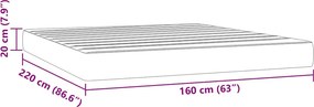 vidaXL Στρώμα με Pocket Springs 160 x 220 x 20 εκ Ροζ
