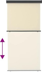 vidaXL Σκίαστρο Βεράντας Πλαϊνό Κρεμ 125 x 250 εκ.