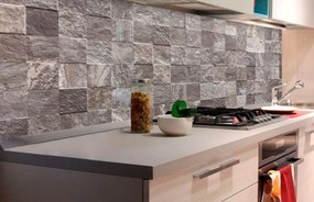 Αυτοκόλλητη φωτοταπετσαρία για πλακάκια πέτρας κουζίνας - 350x60