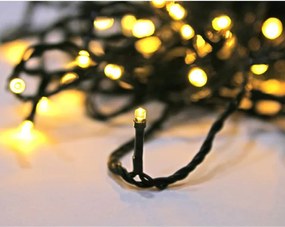 200 led mini χριστουγεννιάτικα λαμπάκια σταθερά και με πρόγραμμα πράσινο καλώδιο θερμό φως IP44