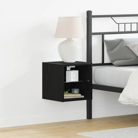 vidaXL LED TV Cabinet Μαύρη Δρυς 30x28,5x30 εκ Μηχανικής Ξυλείας