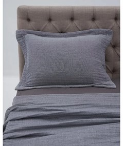 Βαμβακερή Oxford Μαξιλαροθήκη Dalita 45x45 5cm Ανθρακί