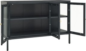 vidaXL Μπουφές Ανθρακί 105 x 35 x 70 εκ. από Ατσάλι και Γυαλί