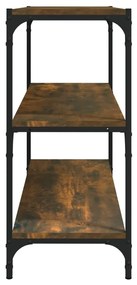 vidaXL Βιβλιοθήκη Καπνιστή Δρυς 80 x 33 x 70,5 εκ. Επεξ. Ξύλο & Ατσάλι
