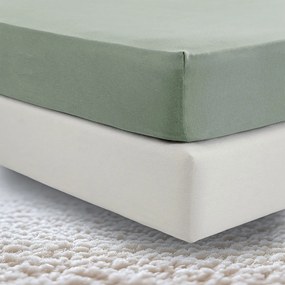 Σεντόνι Μακό Κούνιας Με Λάστιχο (70x140+15) La Luna Jersey Cool Khaki