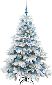 vidaXL Τεχνητό Χριστουγεννιάτικο Δέντρο Λευκό 150 cm ΠΕ και PVC