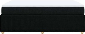 vidaXL Κρεβάτι Boxspring με Στρώμα Μαύρο 140x200 εκ. Υφασμάτινο