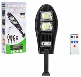 Στεγανό Ηλιακό Φωτιστικό Δρόμου IP65 με Ανιχνευτή Κίνησης, Αισθητήρα Φωτός και Τηλεχειριστήριο σε Μαύρο Χρώμα W777B – LED solar street lamp-Z695103-18452