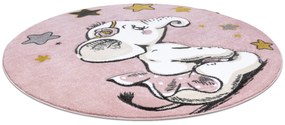Χαλί PETIT ελέφαντας αστέρια κύκλος ροζ
