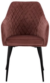 Καρέκλα-Πολυθρόνα CHARLES Βελούδο Σάπιο μήλο 52x60x89Υεκ. 2αδα 52x60x89 εκ.