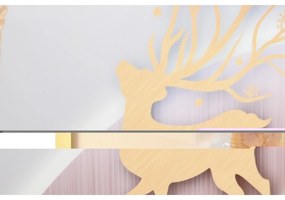 Πίνακας DKD Home Decor Αλουμίνιο Ξύλο MDF 80 x 3 x 160 cm