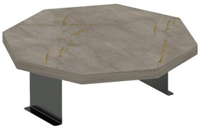 Βοηθητικό τραπεζάκι Linea II ανθρακί - μαύρα μεταλλικά πόδια Φ34x10 εκ. 34x34x10 εκ.