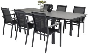 Σετ Τραπέζι και καρέκλες Dallas 2483, Polyξύλο, Μέταλλο, Ύφασμα | Epipla1.gr