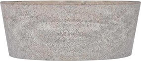 vidaXL Νιπτήρας Γκρι Ø40 x 15 εκ. Μαρμάρινος