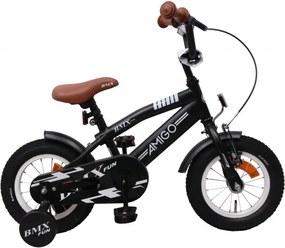 BMX Fun 12 Inch 21 cm Boys Coaster Brake Matte black