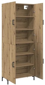 vidaXL Highboard artisan δρυς 69.5 x 34 x 180 εκ. Επεξεργασμένο ξύλο