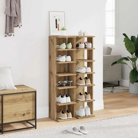 vidaXL Παπουτσοθήκες 2 τεμ. Αρτισιανή Δρυς 28x27x102 εκ. Επεξ. Ξύλο