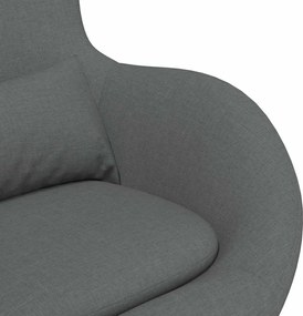 vidaXL Κάθισμα-αυγό Σκούρο Γκρι 63 x 73 x 90 εκ ύφασμα