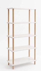 Βιβλιοθήκη Λευκό MEMITOL 60x25x136