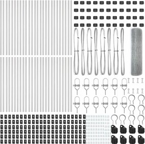 vidaXL Στύλος Περιφράξεων Ασημί 100 x 0,4 μ (25 x 25 χλστ πλέγμα)