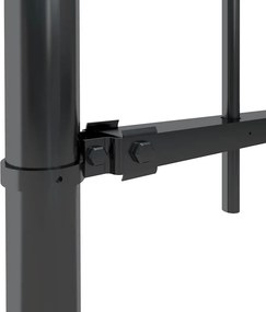 vidaXL Φράχτης Κήπου με Κορυφή από Ατσάλι 838 x 100 εκ. Μαύρος