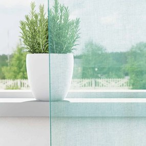 vidaXL Voile κουρτίνες με ροδέλες 2 τεμάχια Τιρκουάζ