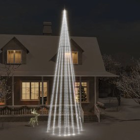 vidaXL Χριστουγ. Δέντρο για Ιστό Σημαίας 1134 LED Ψυχρό Λευκό 800 εκ.