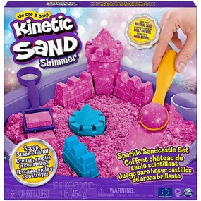 Παιχνίδι Κατασκευών Με Κινητική Άμμο 6063520 Shimmer Sparkle Sandcastle Pink Spin Master