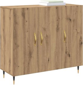 vidaXL Πλαϊνό γραφείο Artisan Oak 90 x 34 x 80 εκ. Επεξεργασμένο ξύλο