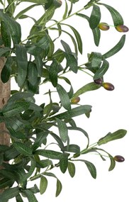 Stewehome Τεχνητό δέντρο ελιάς σε μαύρη γλάστρα Πράσινο