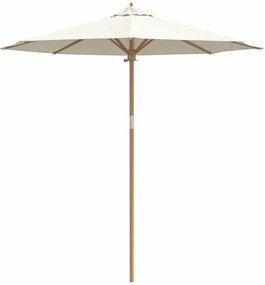 vidaXL Ομπρέλα Κήπου Κρεμ λευκό 240 x 240 x 260 εκ. Μπαμπού