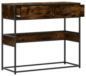 vidaXL Τραπέζι Κονσόλα Καπνιστή Δρυς 90x35x80 εκ. Επεξεργασμένο Ξύλο
