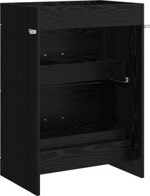 vidaXL Ντουλάπι Κάτω από τον Νιπτήρα Μαύρη Δρυς 56 x 37,5 x 81 εκ