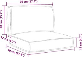 vidaXL Σετ Μαξιλαριών Πάγου 2 pcs Πράσινο Φύλλο Σχέδιο Ύφασμα Όξφορντ