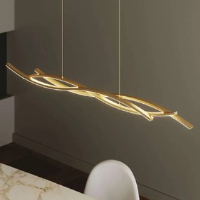Φωτιστικό Οροφής Kinetic LED-KINETIC-S-ORO 40W Led 118x105cm Gold Luce Ambiente Design Αλουμίνιο