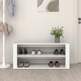 vidaXL Παπουτσοθήκη Λευκή 100 x 35 x 45 εκ. από Επεξεργασμένο Ξύλο