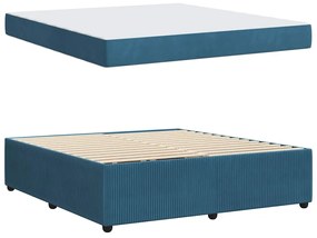vidaXL Σκελετός κρεβατιού με στρώμα Άλλο Μπλε 180 x 200 cm Βελούδο