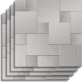 Αυτοκόλλητα Πλακάκια (Σετ 4τμχ) L-C Travertin Chrome 1770162