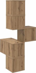 vidaXL Ράφι Γωνίας Τοίχου Artisan Δρυς 48 x 48 x 120 εκ.