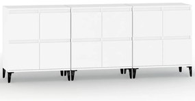 vidaXL Ντουλάπια 3 τεμ. Λευκό 60x35x70 εκ. Επεξεργασμένο Ξύλο