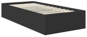 vidaXL Σκελετός Κρεβατιού Μαύρο 75 x 190 cm Επεξεργασμένο ξύλο