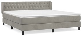 ΚΡΕΒΑΤΙ BOXSPRING ΜΕ ΣΤΡΩΜΑ ΑΝΟΙΧΤΟ ΓΚΡΙ 160X200 ΕΚ. ΒΕΛΟΥΔΙΝΟ 3127679