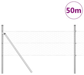 vidaXL Φράχτης  Εξάγωνο 0.4x50 μ Γαλβανισμένο Ατσάλι