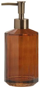 Δοχείο Κρεμοσάπουνου Stripes AH-BA24104 Φ7,5x18cm 300ml Brown Andrea House Glass