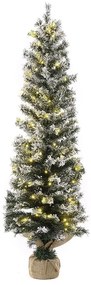 Χριστουγεννιάτικο Δέντρο Pre-Lit Snow Pencil Με Λαμπάκια 74491 Φ45x150cm (260tips) Green