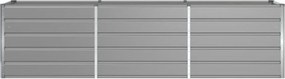 vidaXL Γλάστρα Ανοιχτό γκρι 290 x 50 x 75 εκ Επικαλυμμένος Χάλυβας